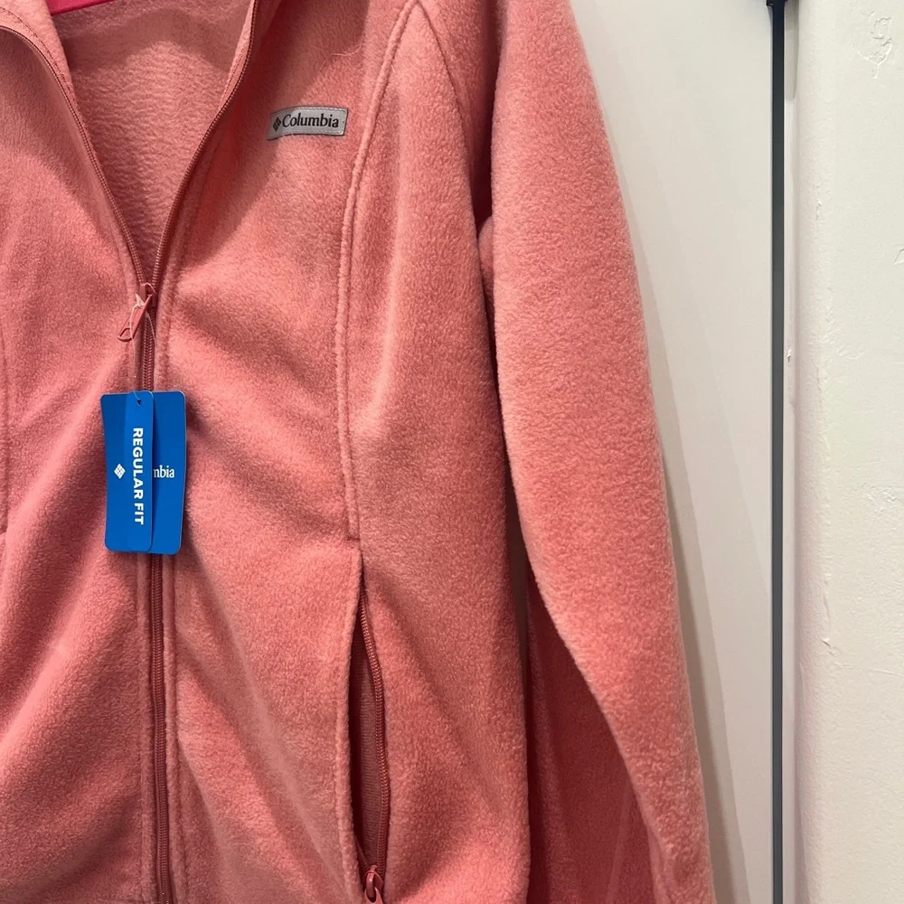 New! Columbia Pink Full-Zip Fleece! Cute and Cozy! - Picture 9 of 14